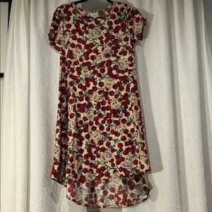 LuLaRoe x Disney Miss Piggy and Rose Print Carly Dress Size Small